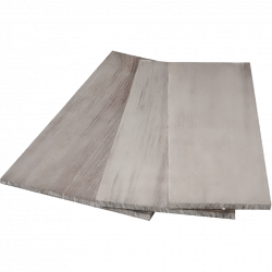 Primed White, Grey, and Stained Shingles
